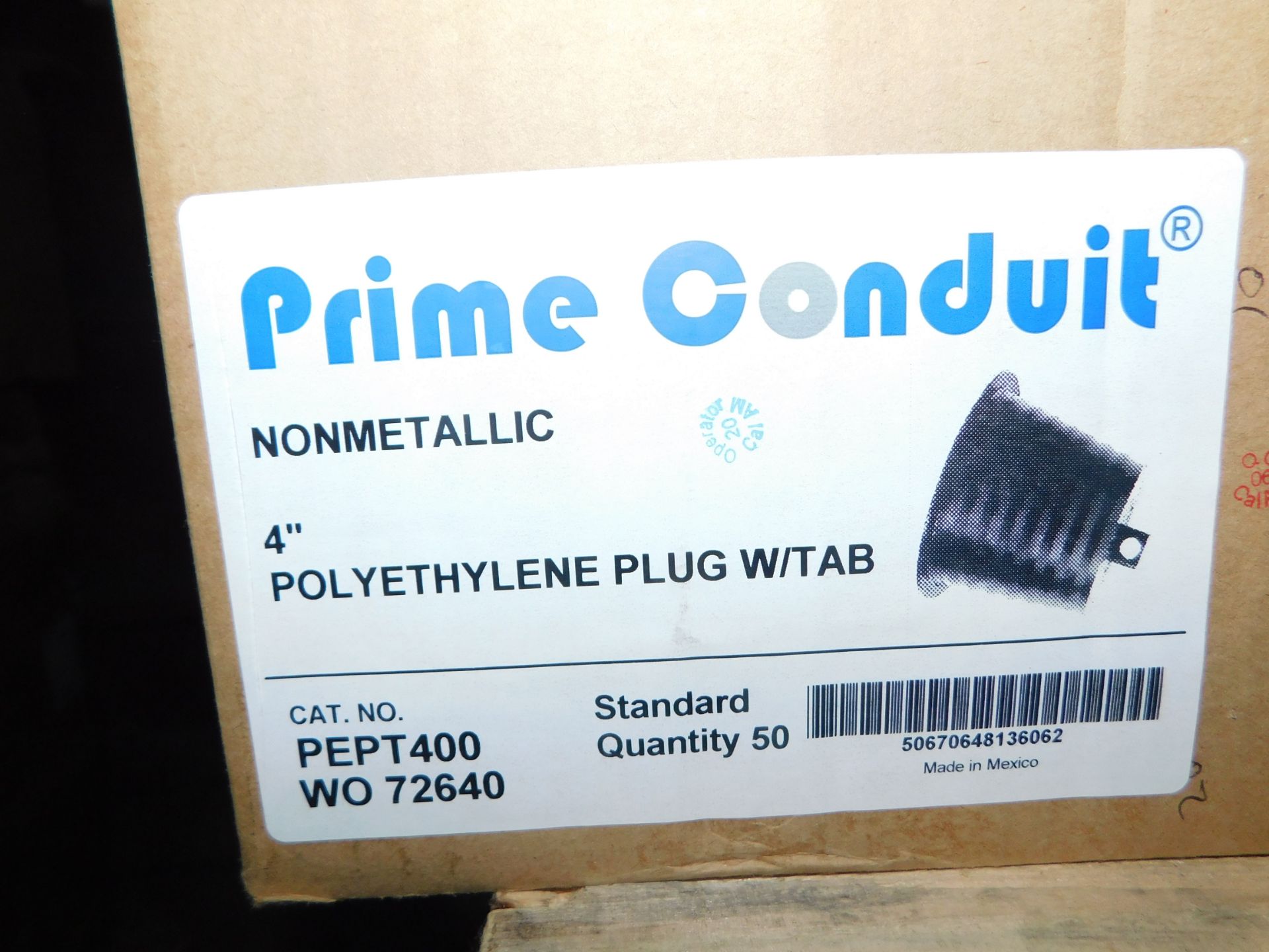 900X Pept400Wo72640 Prime Conduit 4In Non Metallic Poly Plug