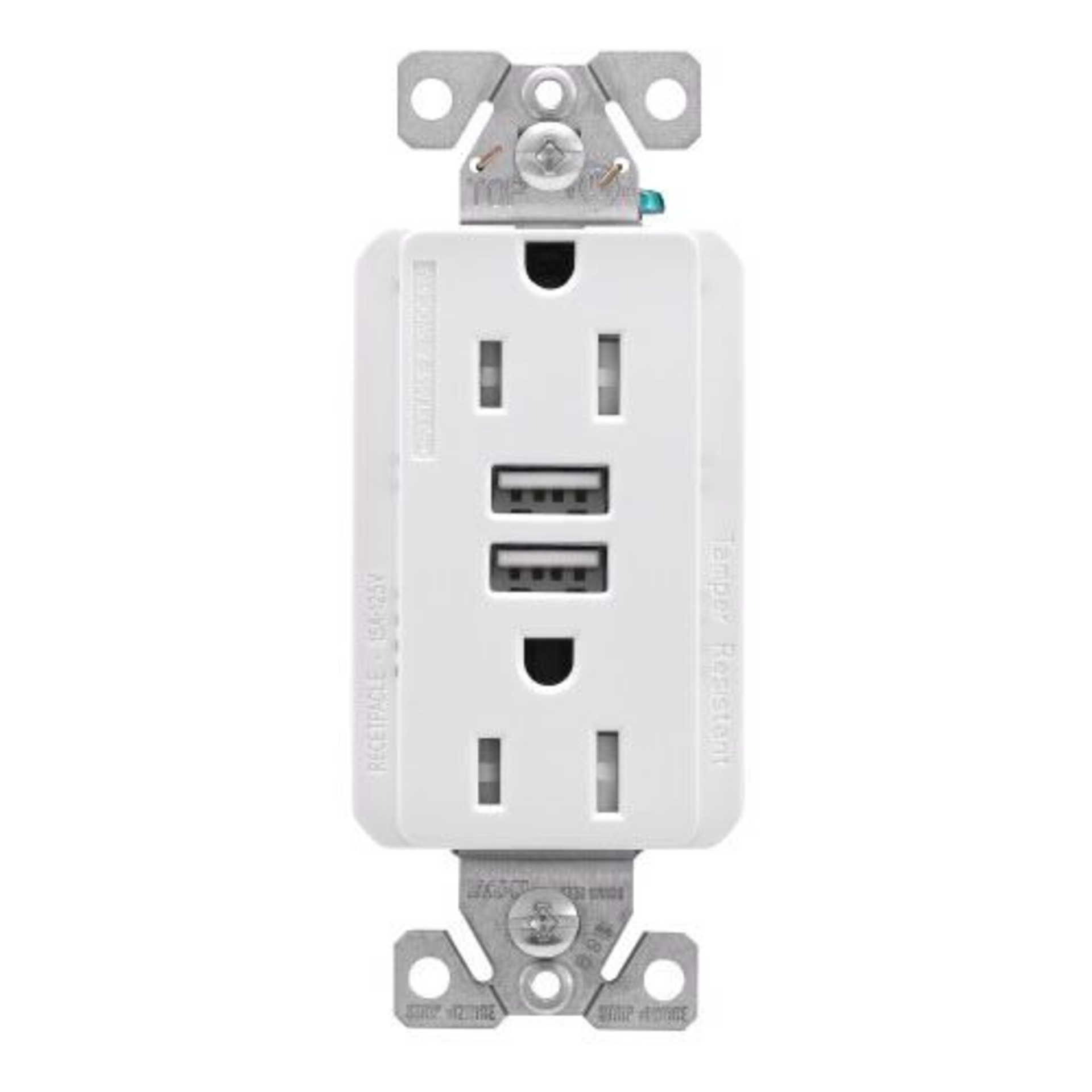 28x Eaton TRUSB5A15W-KB-LW Outlets Combination USB Charger/Duplex Receptacle 15A 125V White EA Tampe
