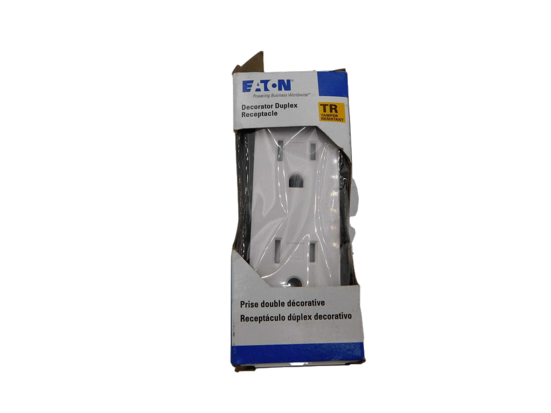1x Eaton TR1107W-BX-LW Outlets Duplex Receptacle 15A 125V White EA Tamper Resistant