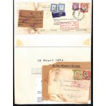 Netherlands - From New Zealand - Gravenhage cachet. 1954 (Mar. 9/10) Covers to Den Haag or