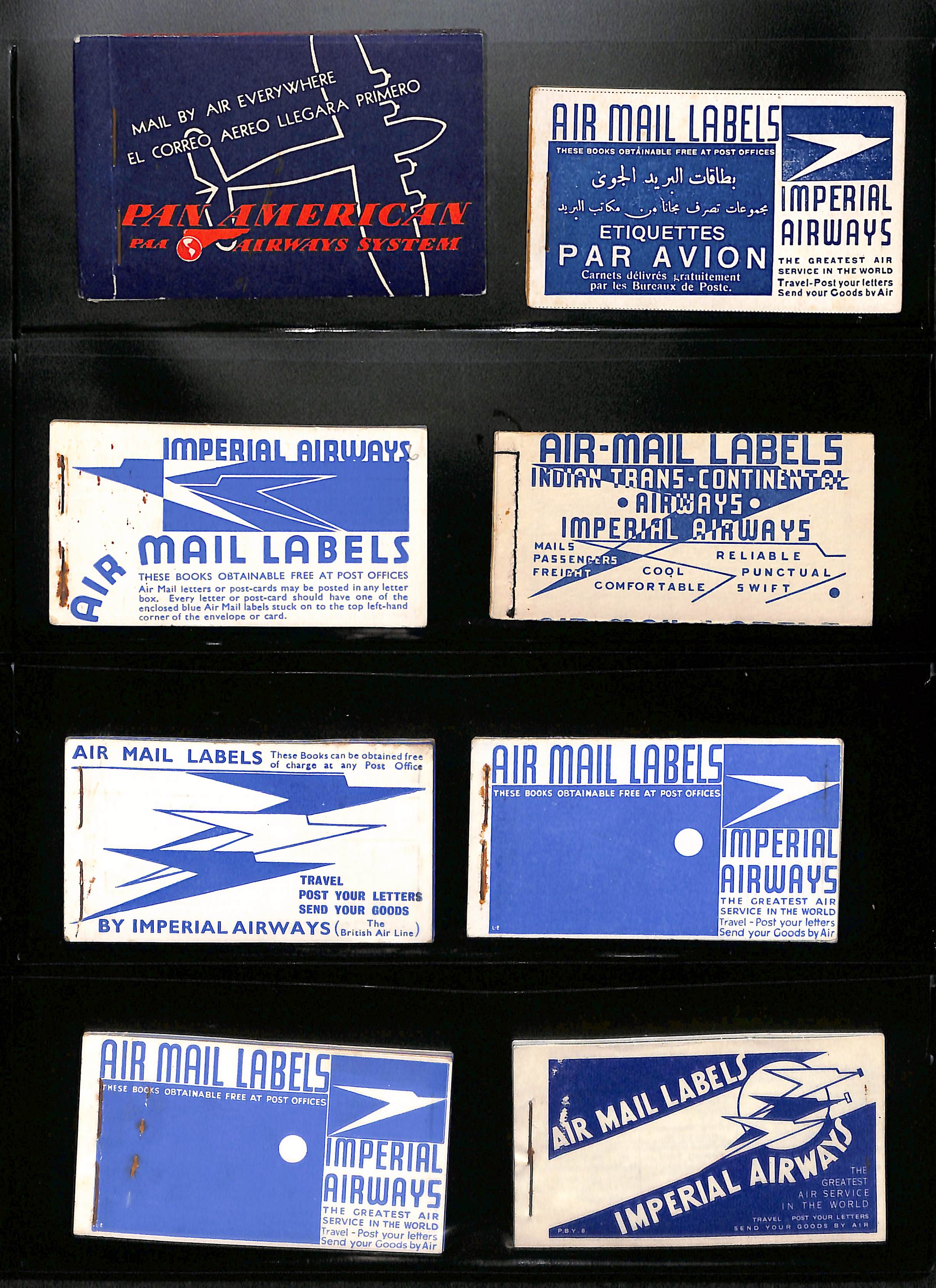 Air Mail Labels. c.1925-35 Labels including Imperial Airways booklets (10) issued in G.B (4), - Image 2 of 3