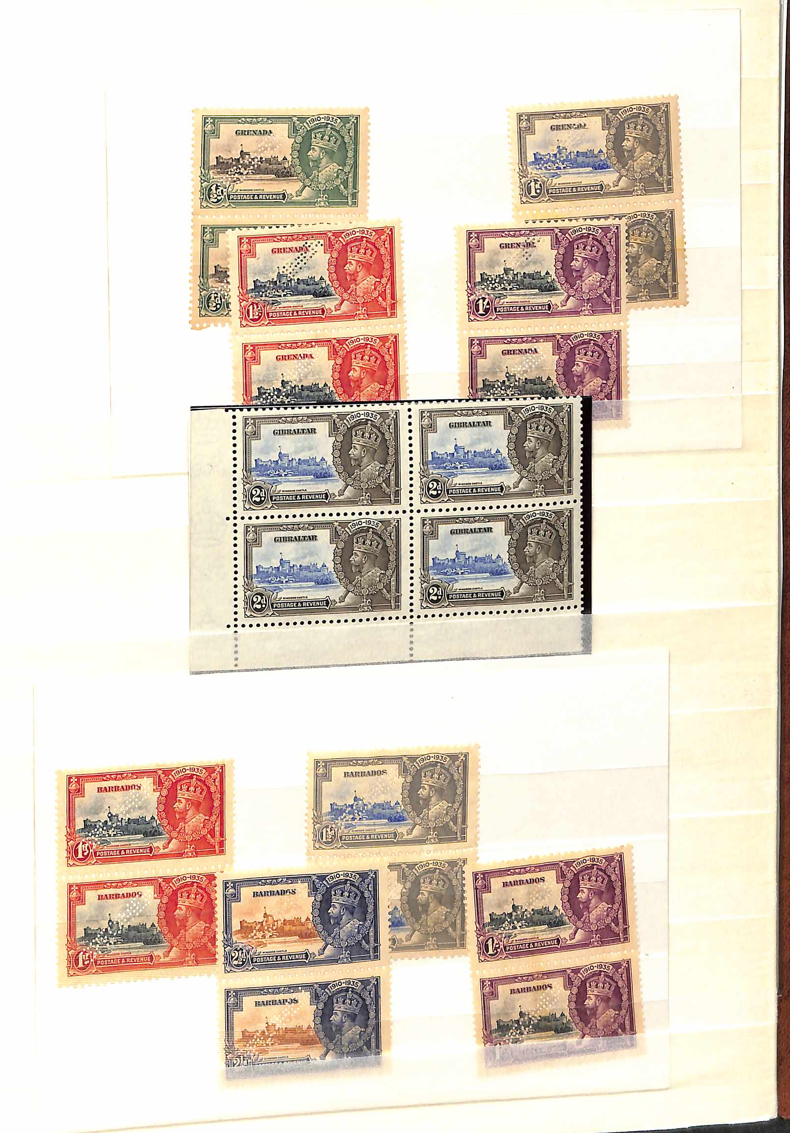 1935 Silver Jubilee, Specimen, mint and used accumulation in a stockbook, including Specimen sets - Bild 8 aus 15