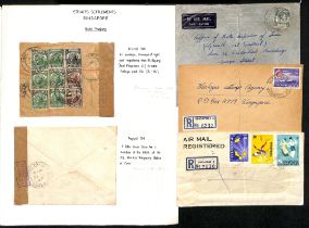 Bukit Panjang. 1940-71 Covers including 1940-41 covers to England or India, 1941 arrival c.d.s on