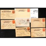 1892-1901 Postal stationery postcards including 1893 Oil Rivers 1d card cancelled scarce "BENIN"