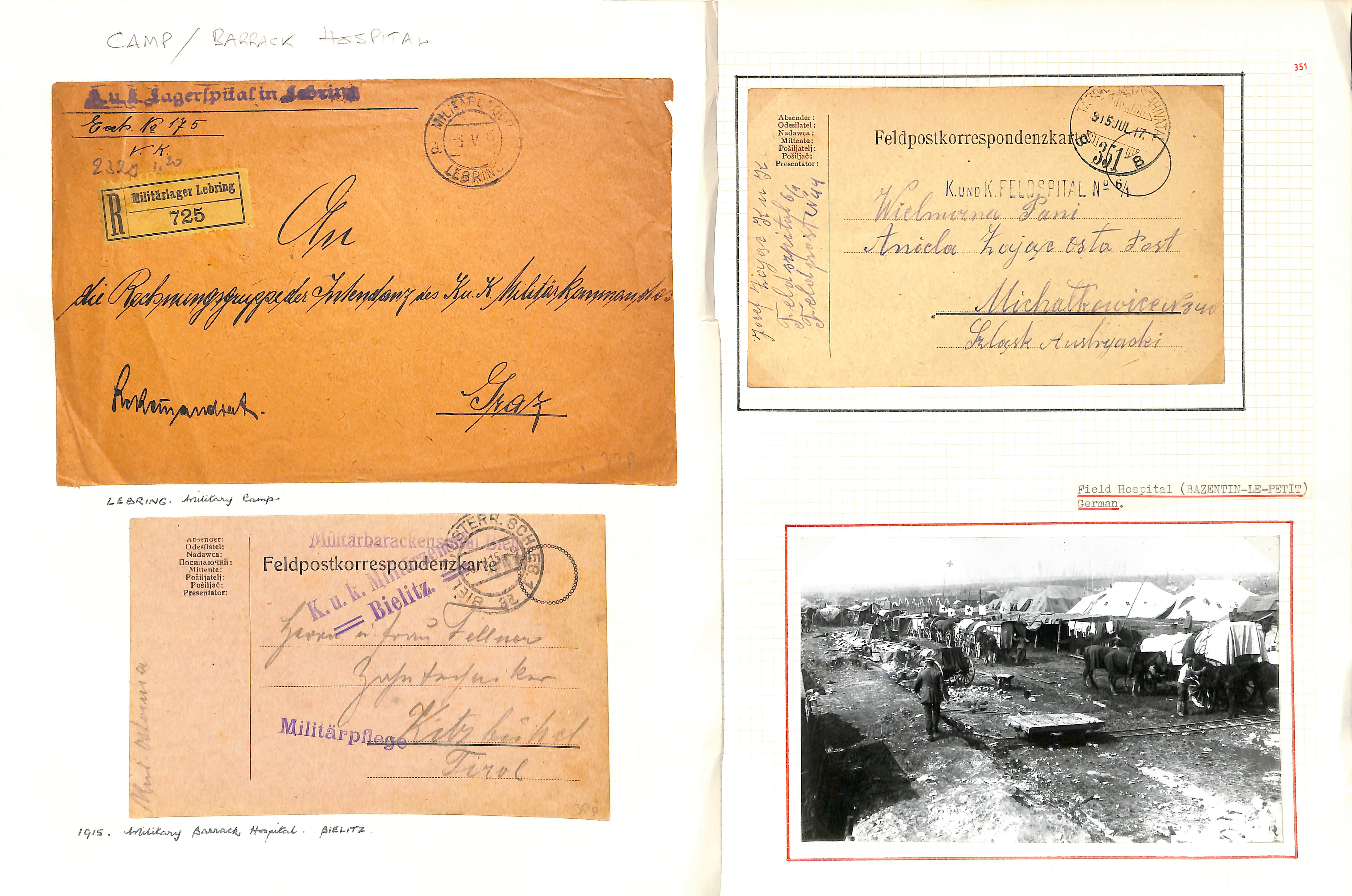 Austria. 1914-18 Covers and cards from soldiers in hospital in various parts of the Austro-Hungarian - Image 21 of 52