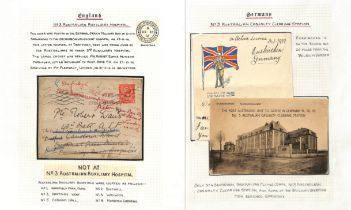 1915-18 Covers and cards to or from Australian soldiers in G.B (6) or Egypt, including scarce