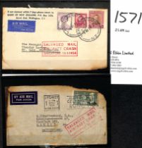 Switzerland. 1954 (Mar. 9-12) Covers from Australia franked 2/- or New Zealand franked 1/9, both