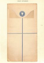 1891-1902 QV 5c Registration envelopes, size F unused, size G unused or used to England franked
