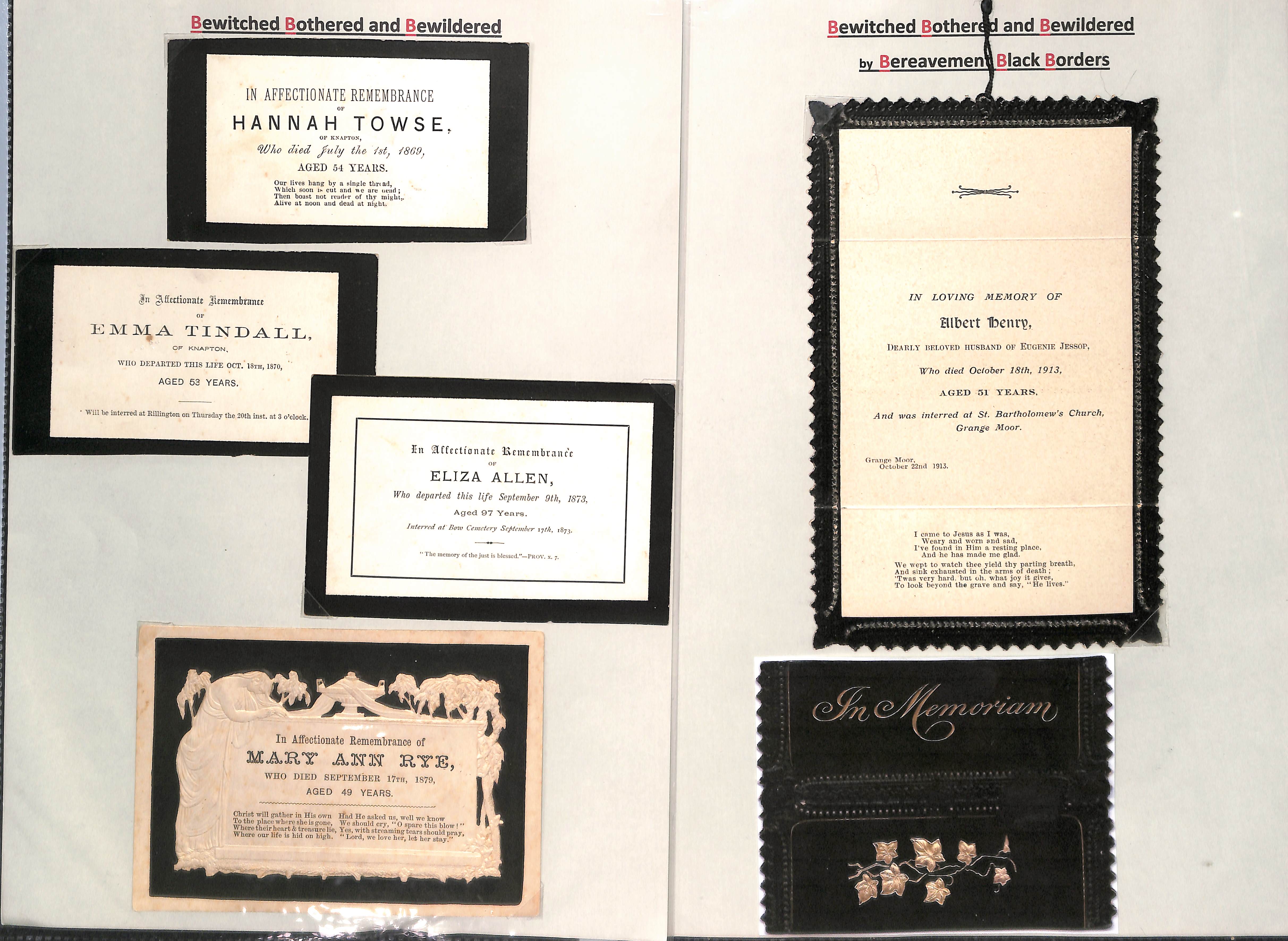 QV-QEII In Memoriam cards (480+) and other mourning related ephemera, some postally used. (730+). - Image 6 of 13