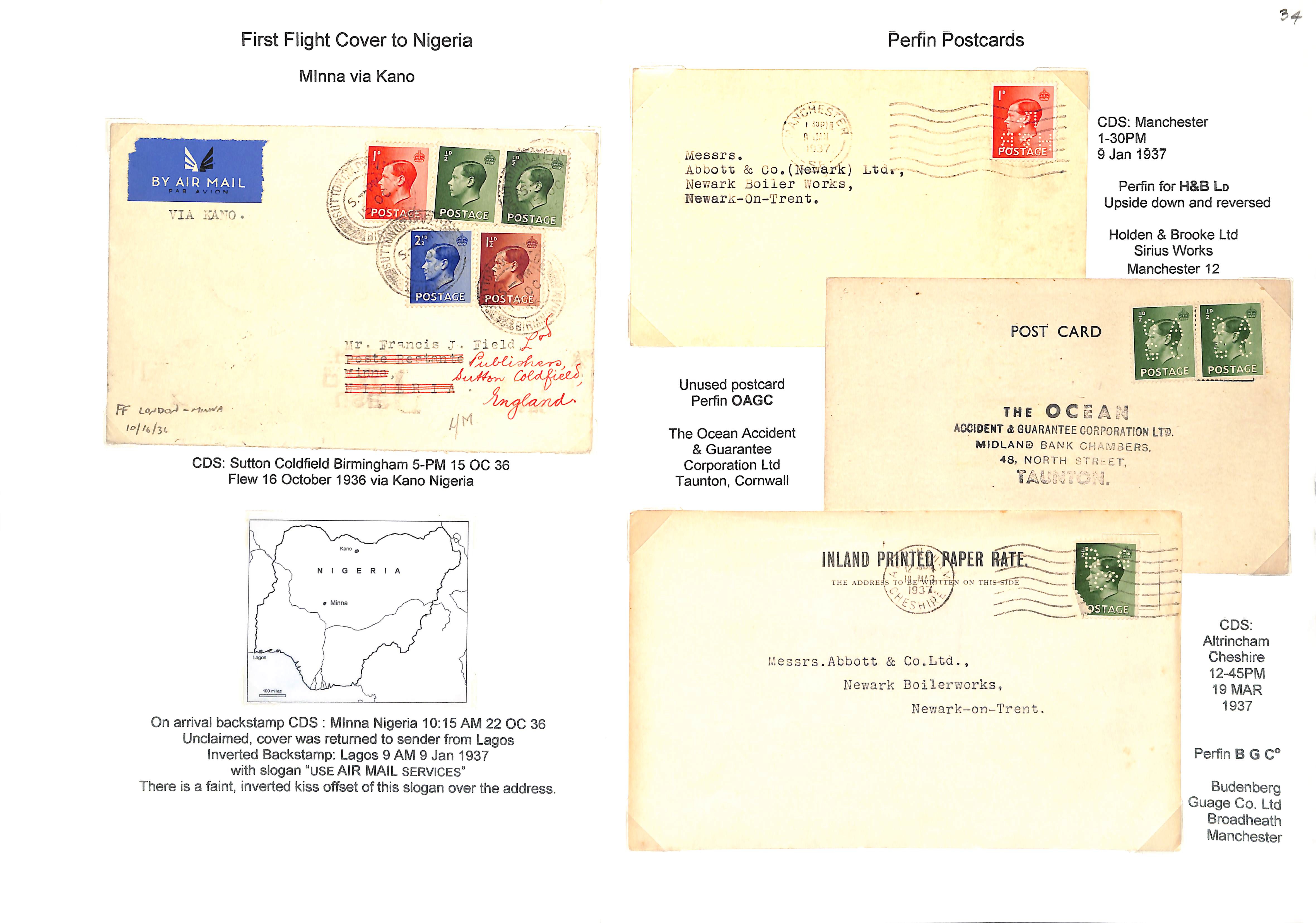 King Edward VIII. 1936-39 Covers and cards bearing KEVIII stamps including First Day Covers (some - Bild 16 aus 20