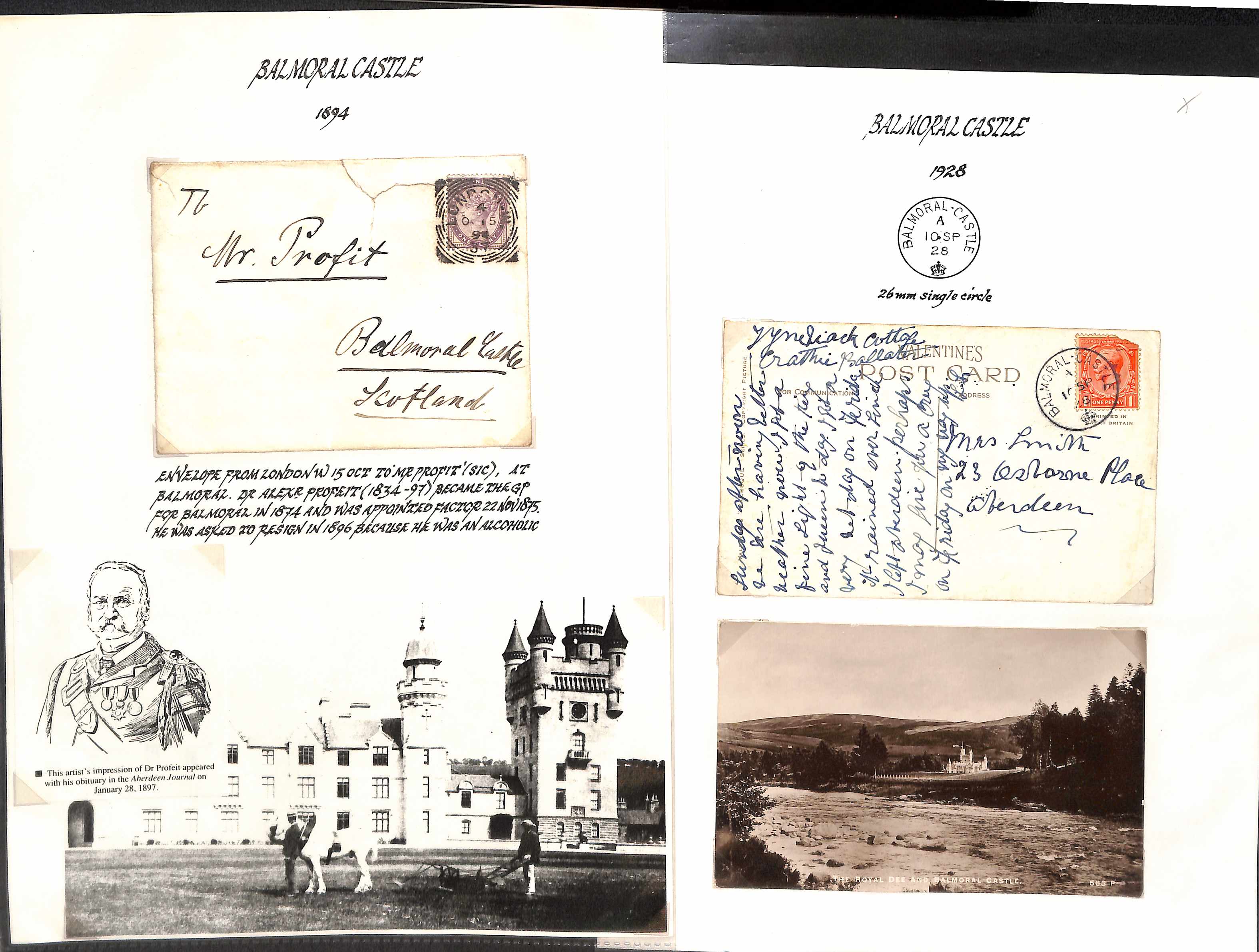 Balmoral Castle. 1894-2002 Covers and cards with circular datestamps of Balmoral Castle (52, some on - Image 8 of 15