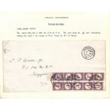 1924-25 Cover and postcards (2), the cover posted unpaid within Singapore bearing ten 1c dues,