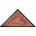 Cape of Good Hope. 1861 1d Vermilion and 4d milky blue woodblocks used, the 1d fine with small but