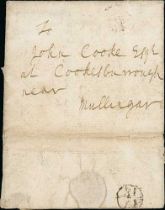 1710 (July 18) Entire letter from Dublin "To John Cooke Esq at Cookesborough near Mullingar" with