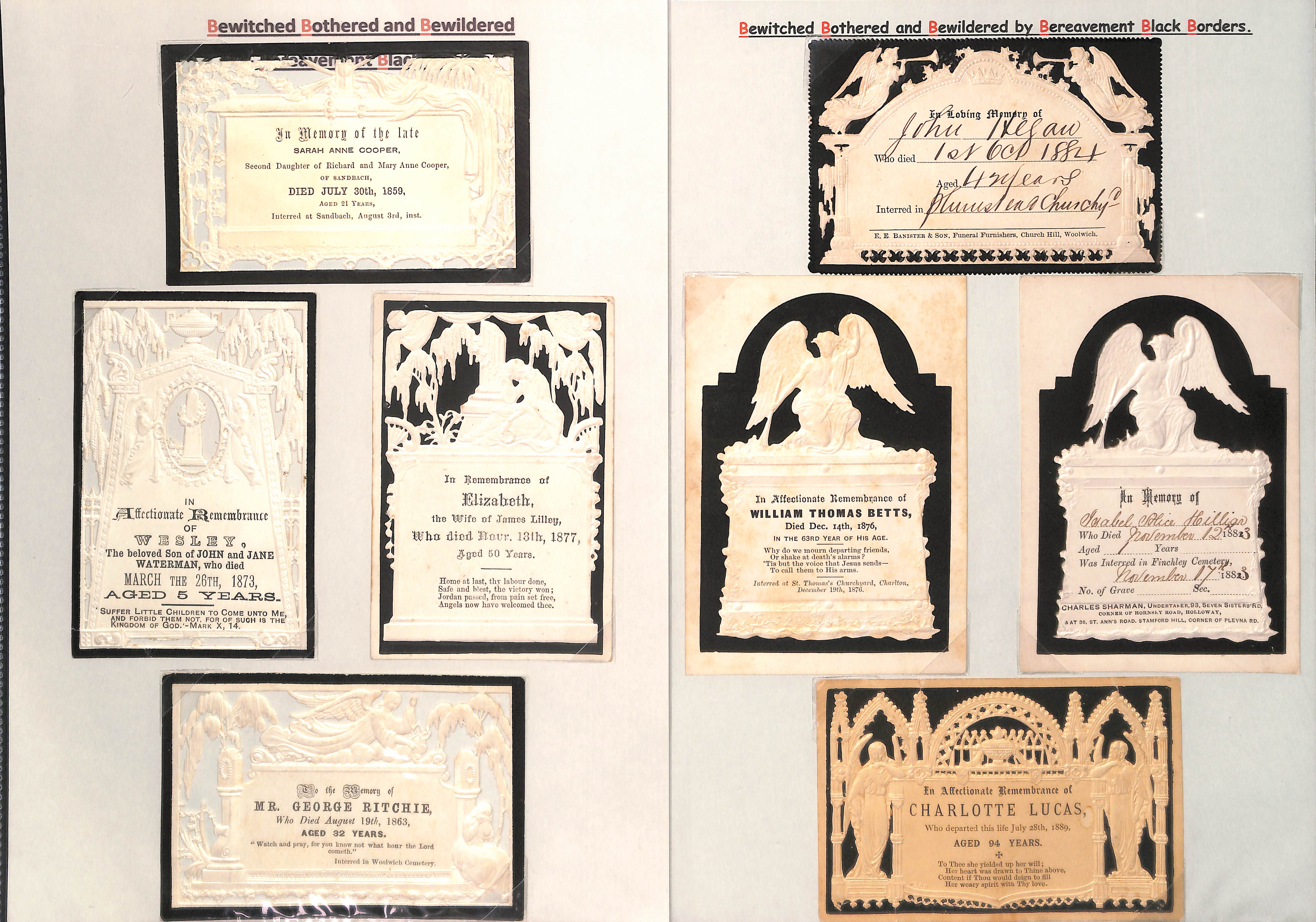 QV-QEII In Memoriam cards (480+) and other mourning related ephemera, some postally used. (730+). - Image 8 of 13