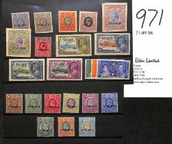 1907-37 Specimen stamps comprising 1907-08 set of nine, 1919 4c on 6c, 1935 Silver Jubilee and