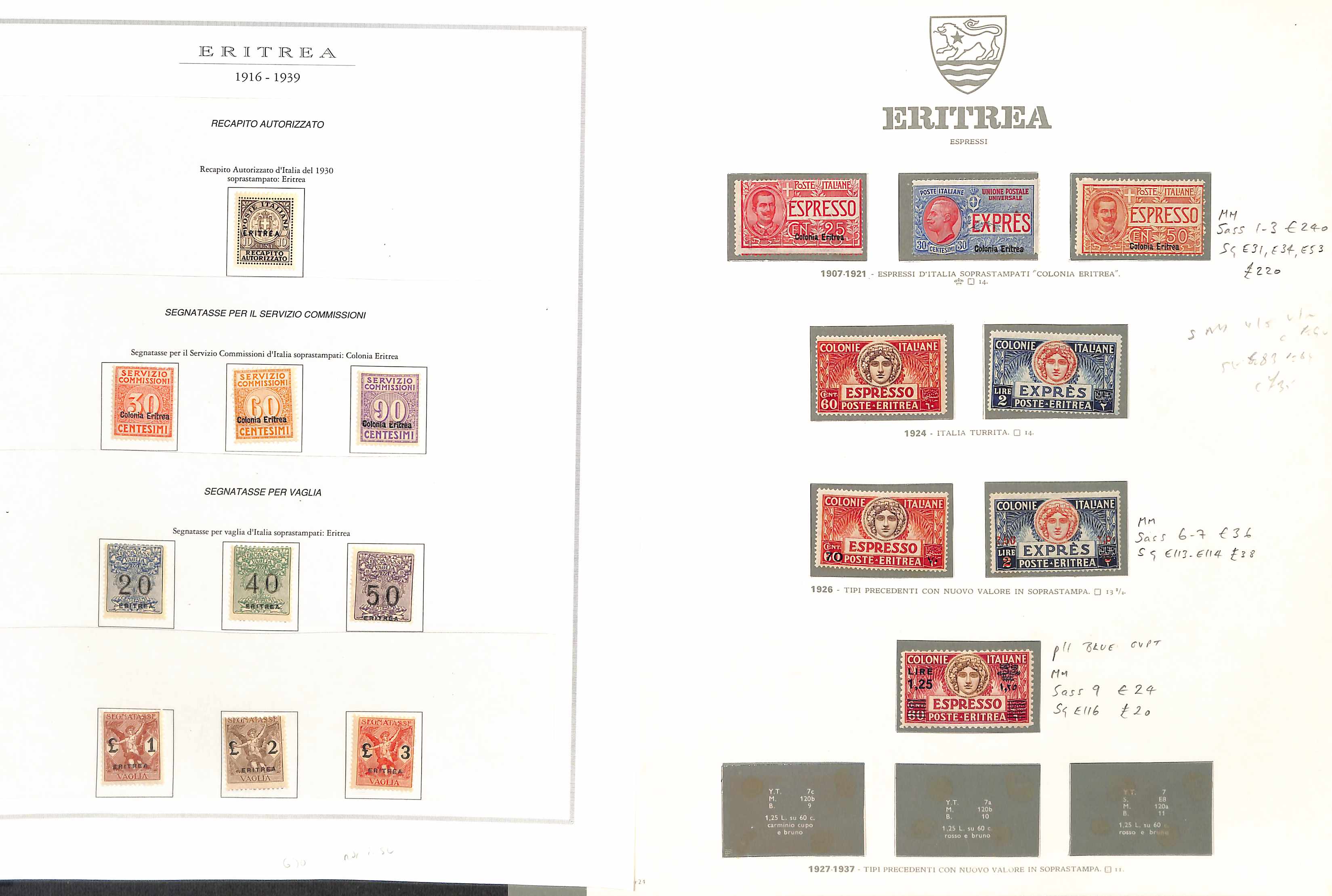 Italian Colonies. 1881-1935 Mint and used collection with issues for Eritrea including 1893 set - Image 13 of 19