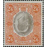 Transvaal - Revenues. 1902 KEVII 2/6 Revenue, variety centre inverted, superb unmounted mint.