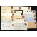 1841-53 Covers and entires bearing imperf 1d reds, including Maltese Cross cancels (17), also 1d