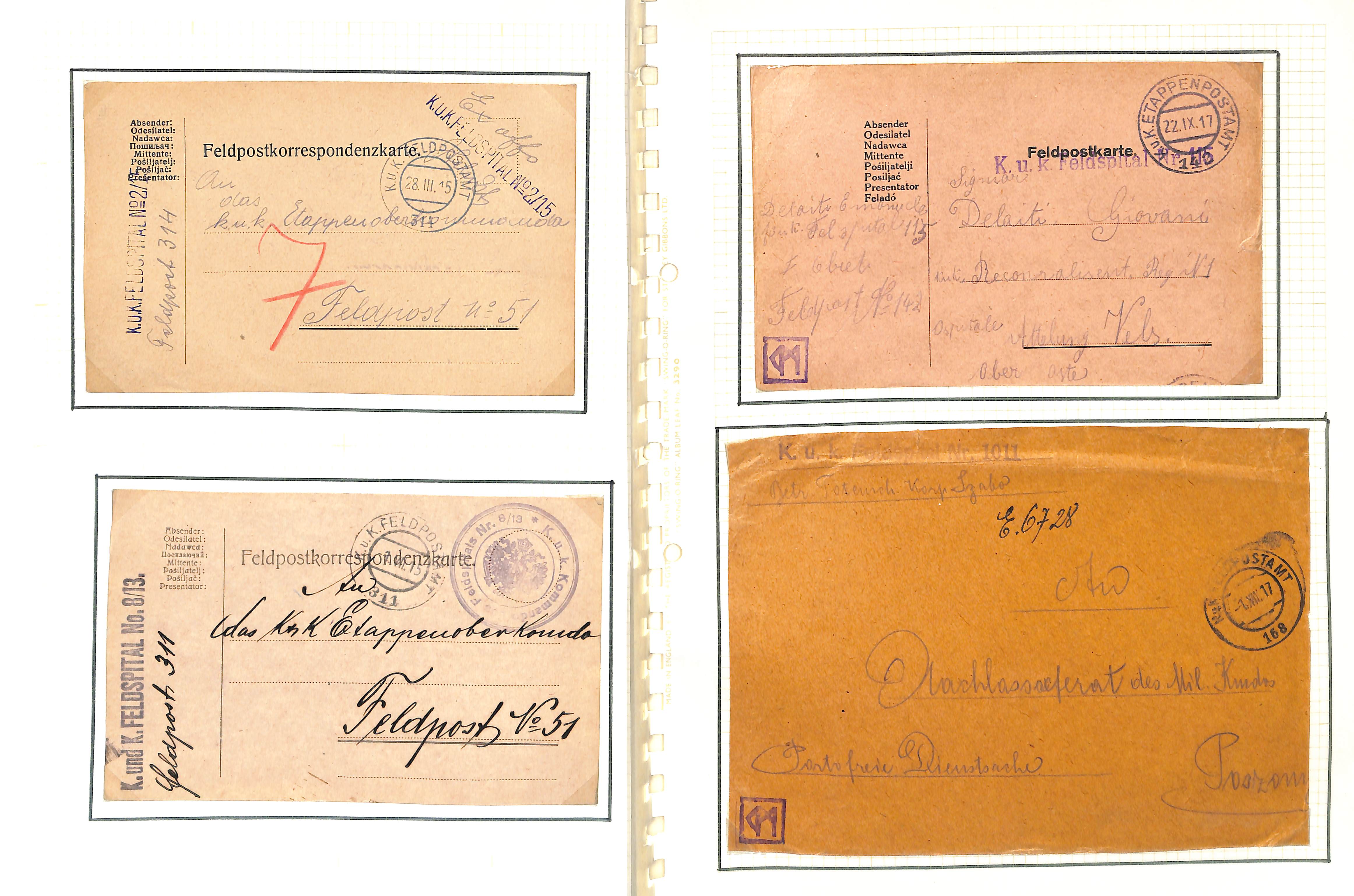 Austria. 1914-18 Covers and cards from soldiers in hospital in various parts of the Austro-Hungarian - Image 14 of 52