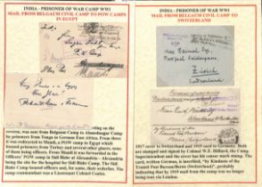 Belgaum. 1915-19 Covers and cards, four stampless items with "Colonel / Supt. Civil Camp, Belgaum"