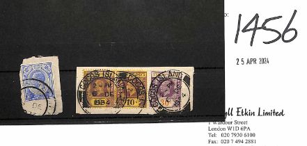 1933-34 Pieces, the 1933 (Dec 8) piece with KGV 12c tied by partial D1 c.d.s (latest recorded