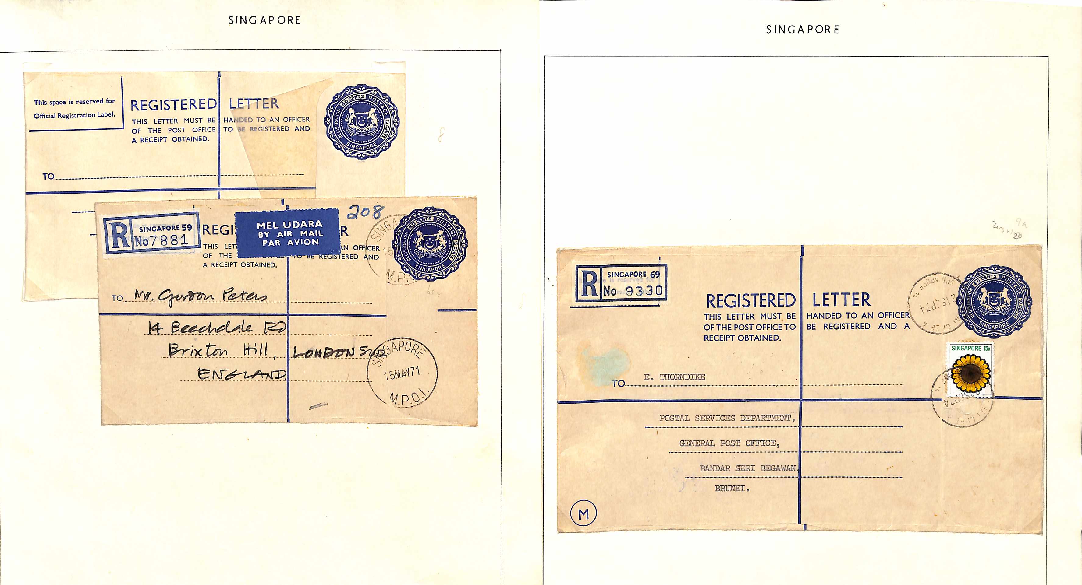 1963-c.2000 Used and unused stationery, with 40c (12, size K mint and used), 60c and other