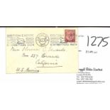 British Empire Exhibition. 1923 (Oct) Cover to USA franked 6c, cancelled by the Singapore "BRITISH