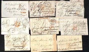 1810-23 Entire letters, two to Calcutta, the others all to Scotland with Ship Letter Deal (2), India