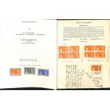 1937 Coronation issue, mint and used study on pages including Specimen set, plate blocks (15), 4c
