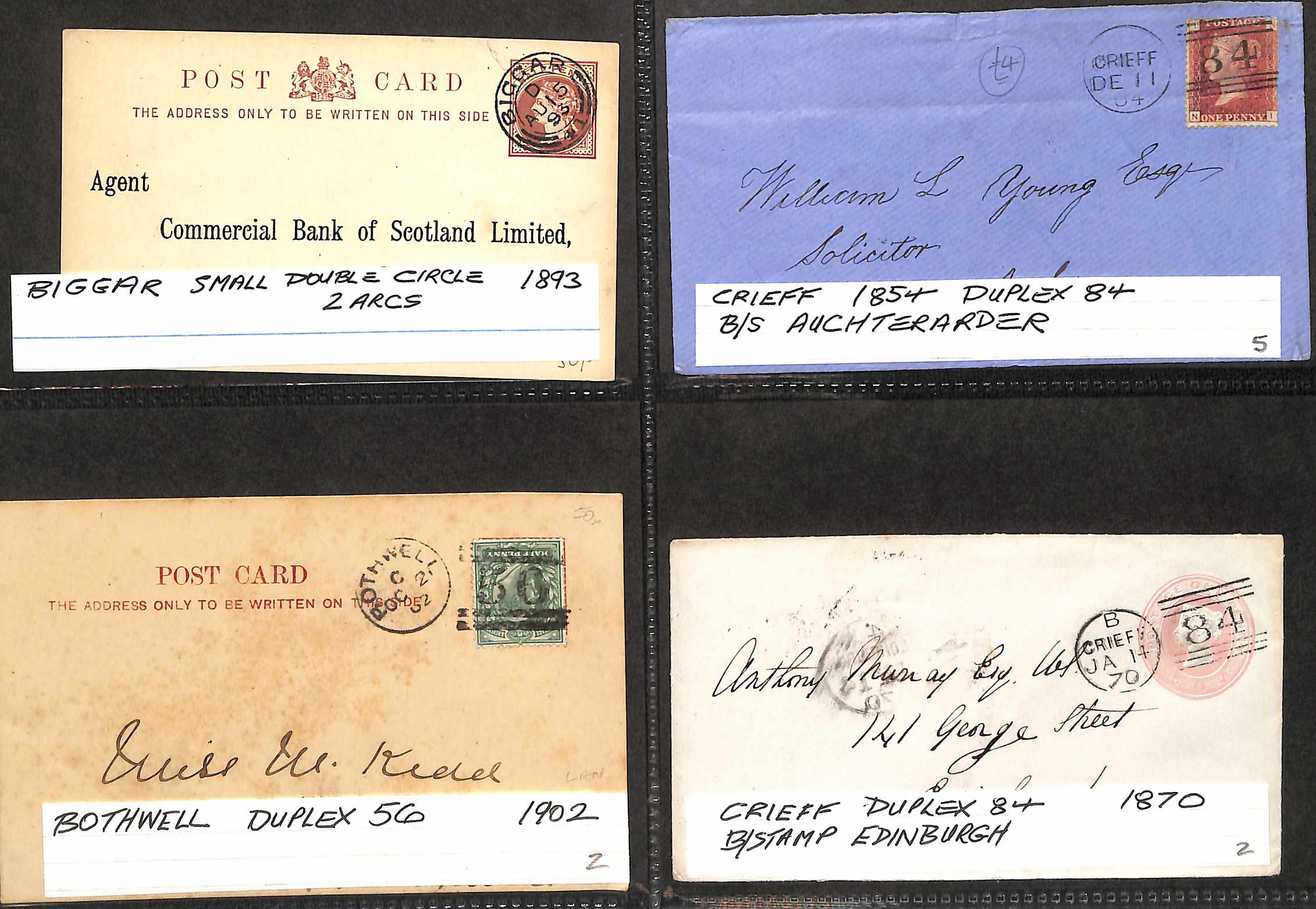 1812-1994 Covers and cards, with an album of Scottish covers and cancels, and an unusual - Image 14 of 17