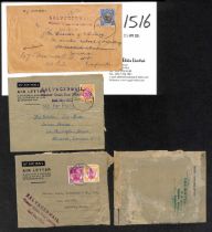 1953 (Apr. 30) Air Letters (2) and a cover from Pahang all with the scarcer small date cachet,