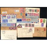 Orchard Road. 1907-59 Covers and cards including 1910 registered cover franked 18c to Saigon with