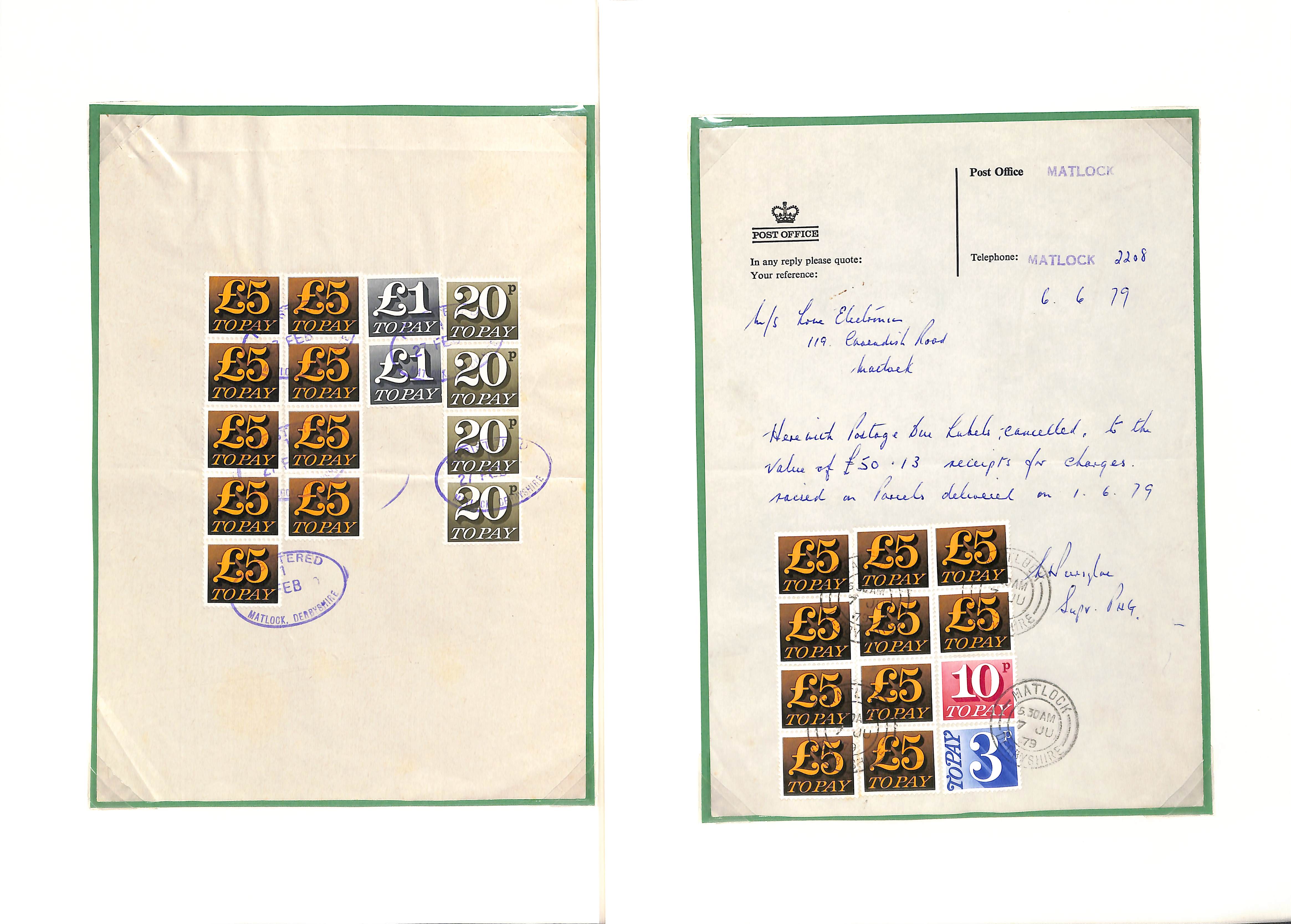 Customs Charges/Accumulated Charges. 1938-92 Covers or parcel address panels with customs duty or - Image 7 of 18