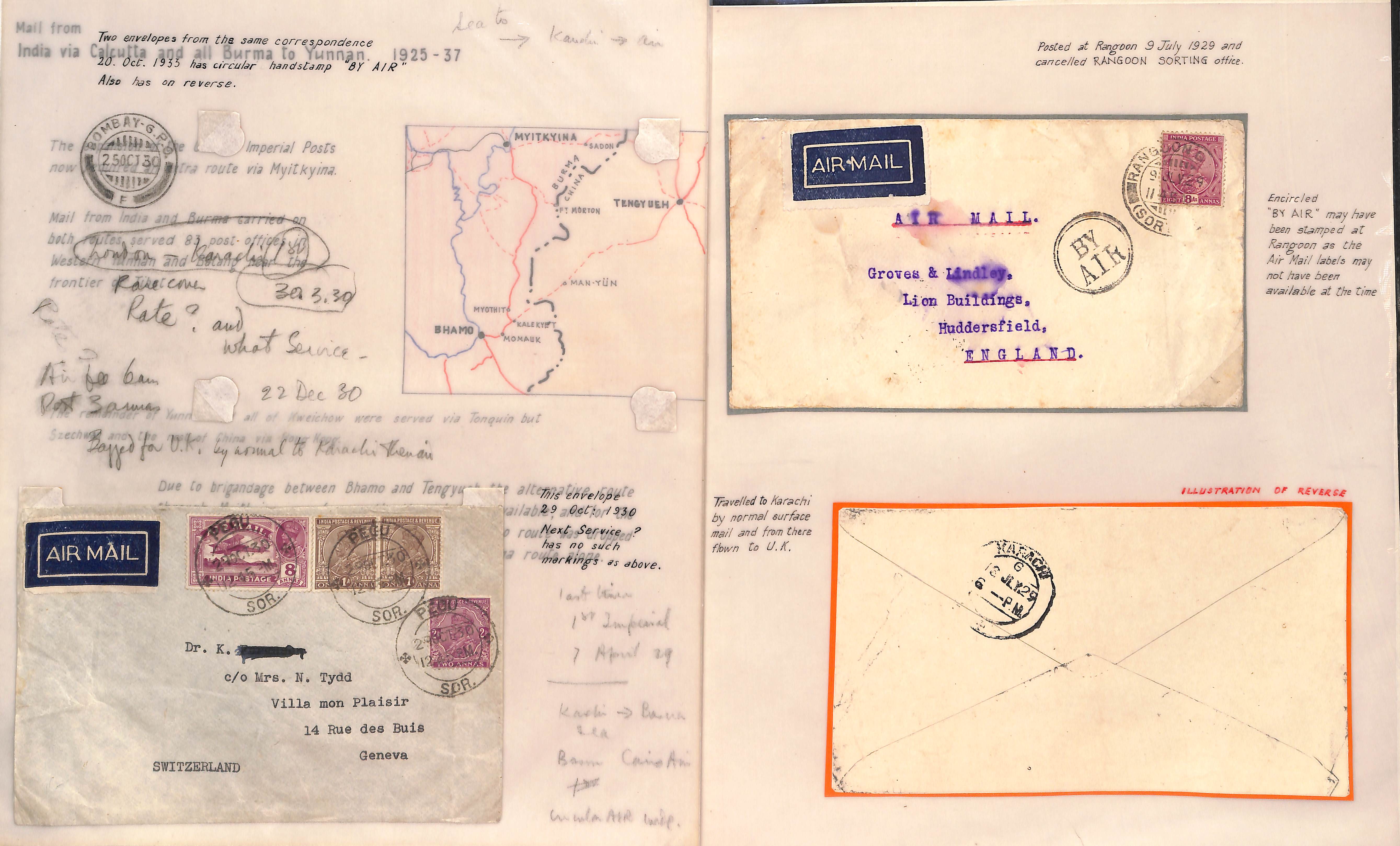 1929-37 Air Mail covers (28) and a front, virtually all commercial covers to Europe, Indian stamps - Image 4 of 8