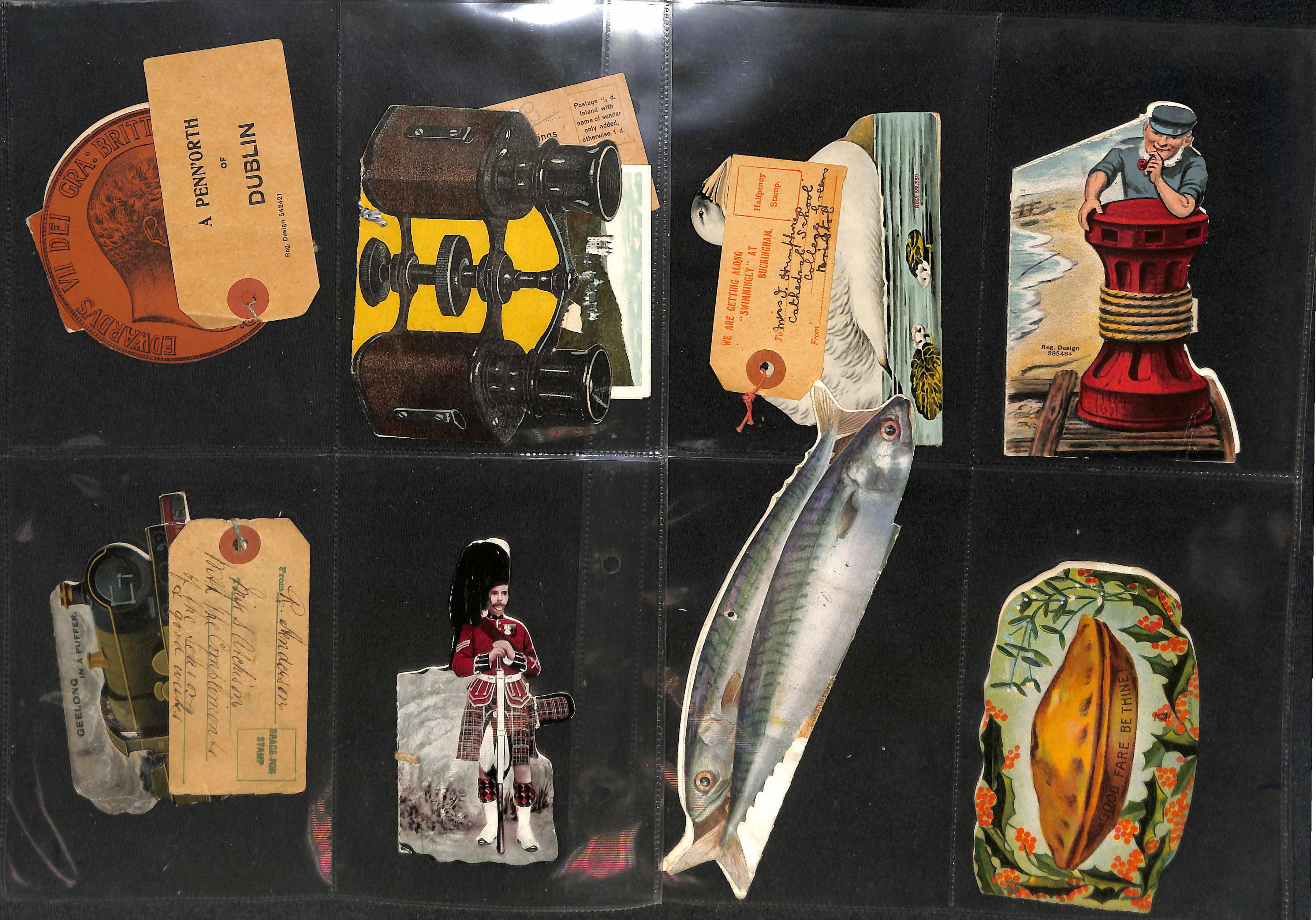 Novelty Postcards. c.1906-12 Novelty shaped cards containing pull-out views, 24 cards with the - Image 9 of 9
