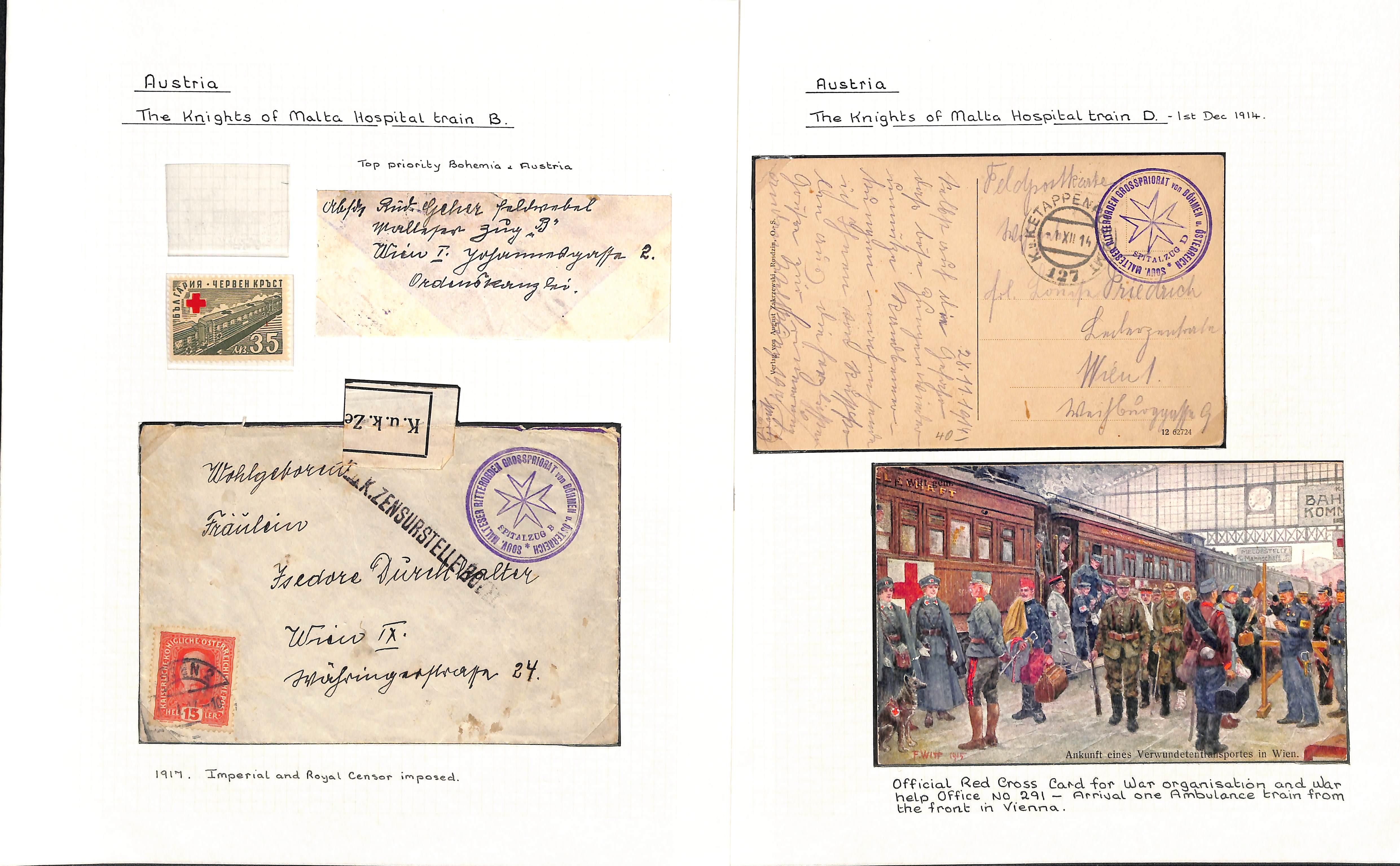 Austria - Ambulance Trains. 1914-18 Covers and cards from ambulance trains (32), 28 of these with - Image 2 of 10