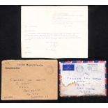 1968 (Apr. 7) Cover from G.B. to R.A.F Changi, water stained and the stamps washed off, recovered