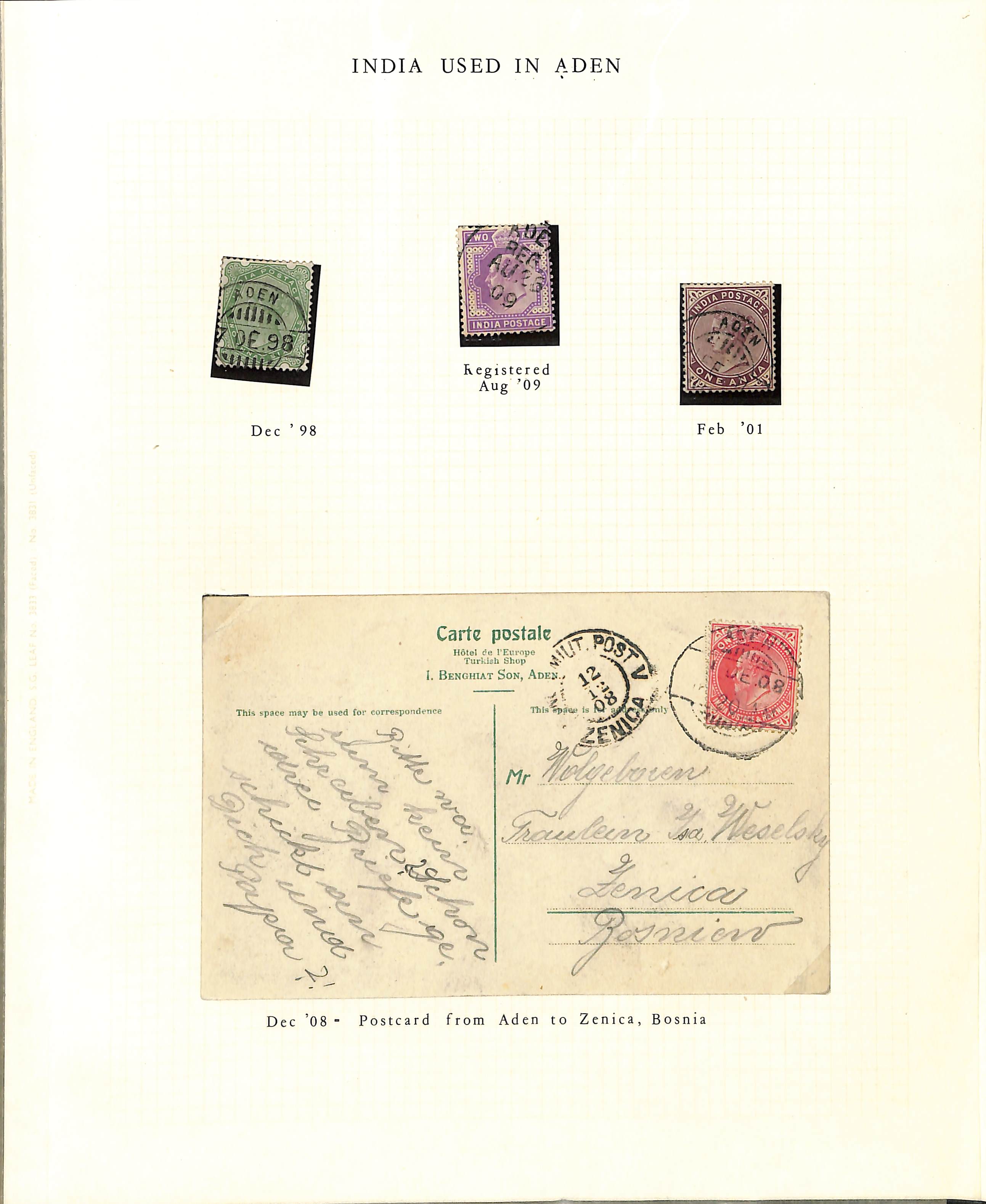 1905-63 Covers and cards including 1955-59 covers with Aden stamps cancelled at Maalla, Skeikh- - Image 5 of 5