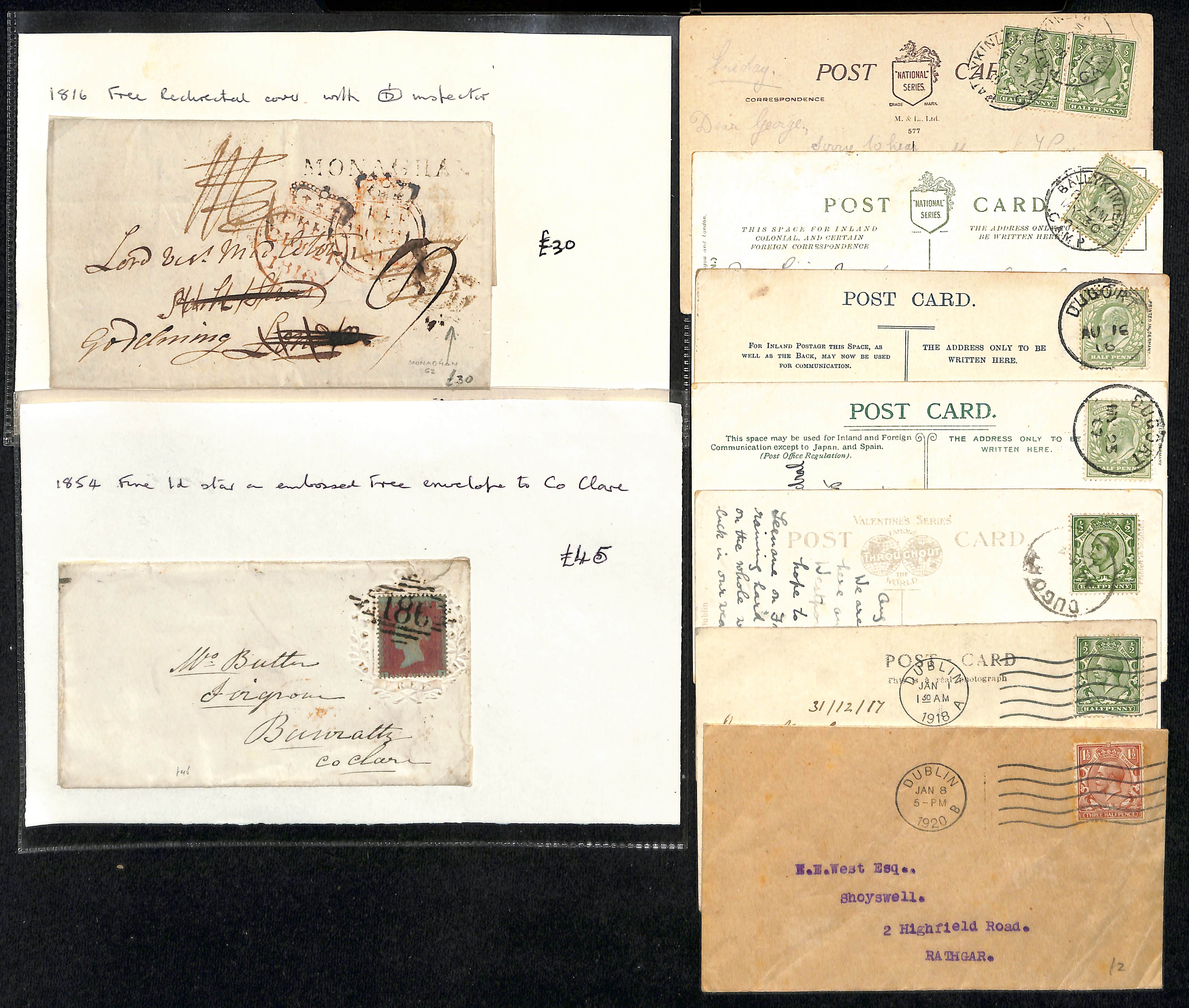 1804-1922 Entire letters, covers and cards including prestamp, straight line sub-office - Bild 7 aus 10