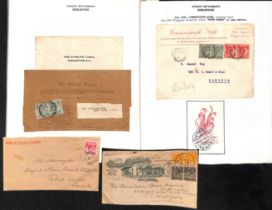 Advertising Covers. 1903-70 Printed envelopes from various Singapore companies and commercial