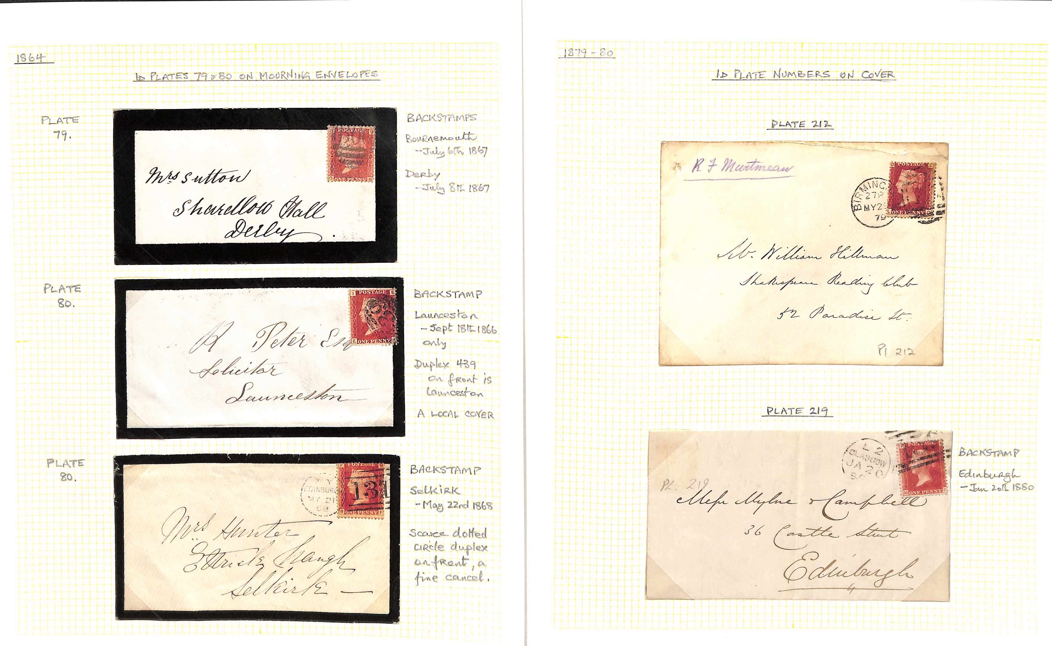 1841-79 Line Engraved issues, the used collection written up on pages including 1841 2d (62, five - Image 20 of 24