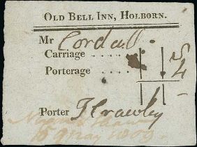 Coaching Receipts - London. c.1800-60 Printed receipts from London coaching inns for the carriage of