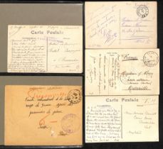 France/Italy. 1914-18 Covers and cards from soldiers in hospitals in France (26) or Italy (5),