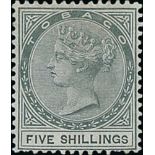 Tobago. 1879-96 Mint and used selection including Crown CC 1d rose, 3d blue, 5/- slate (1999 B.P.A