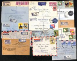 1947-90 Registered covers sent from or within Malaysia, all Posted Out of Course, various cachets, a