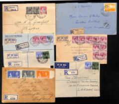 Queen Street. 1936-64 Covers, all registered, with 1936 cover to Finland franked 27c, 1957 A.R