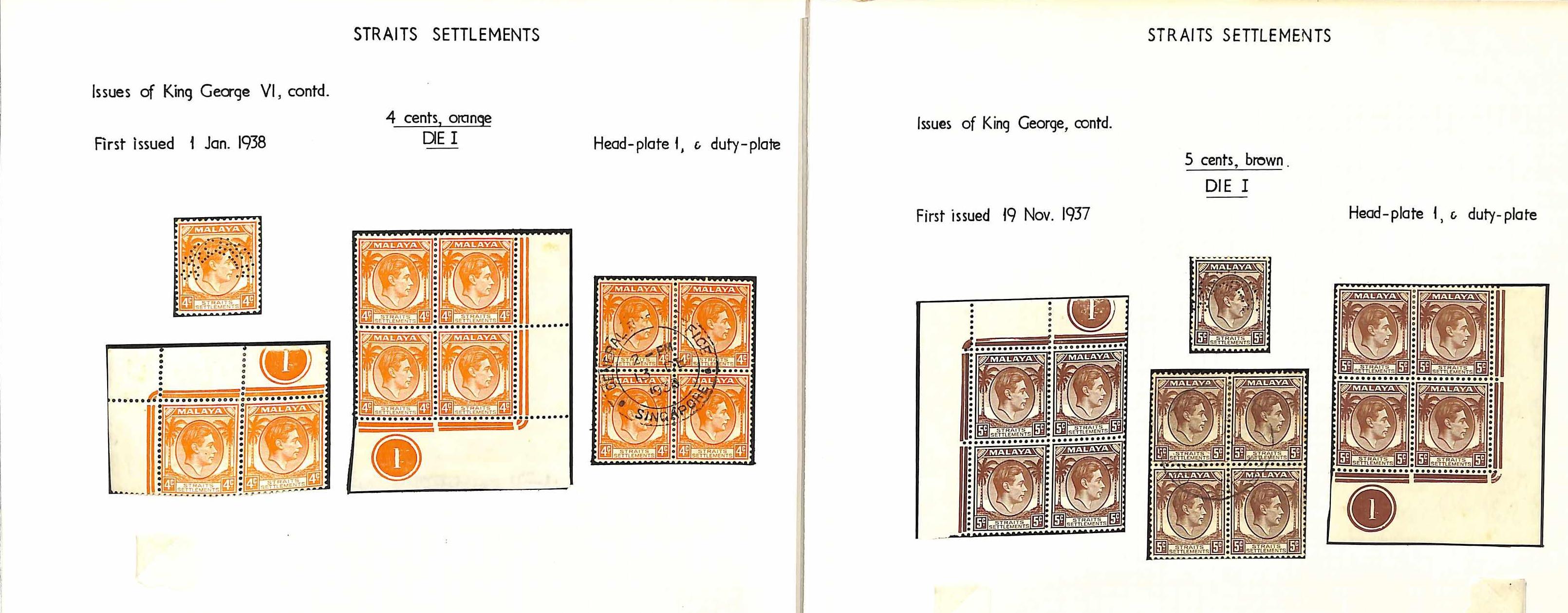 1937-41 1c - $5 Mint and used study on pages including die I Specimen stamps, mint and used sets - Image 3 of 17