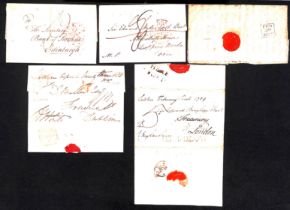 1789-1839 Entire letters or entires (10) and a front including 1789 franked letter from Ludlow to