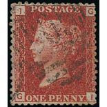 1864-79 1d Red, plate 225, fine used. S.G. £700. Photo on Page 6.